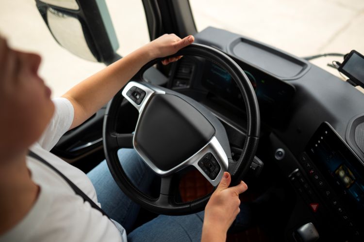 high-angle-professional-female-driver-truck-home